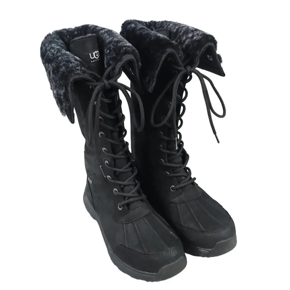 UGG Adirondack III Tall Waterproof Boots Leopard Black Winter Snow Fashion